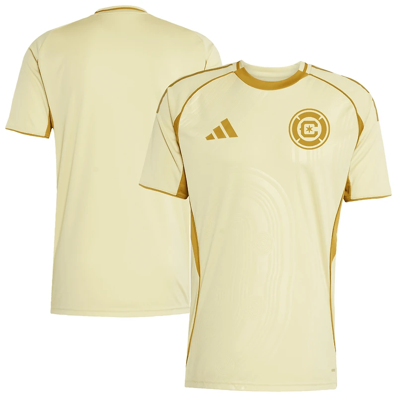 Men's adidas Tan Chicago Fire 2025 One Planet Pre-Match Top