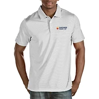 Men's Antigua White/Silver Chicago Fire Wordmark Quest Polo