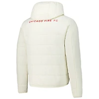 Veste à capuche entièrement zippée Chicago Fire Pro pour homme, couleur crème