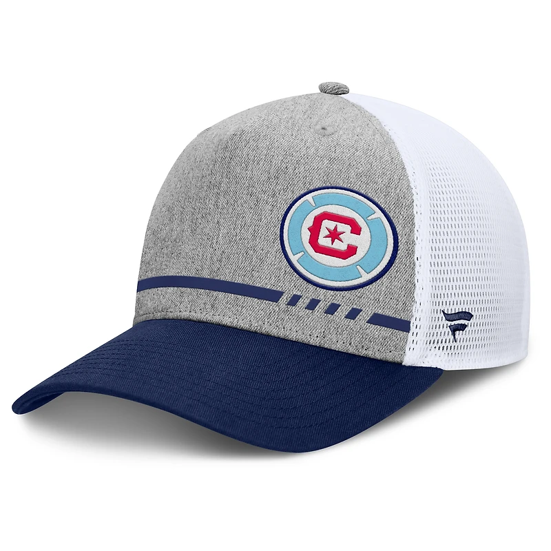 Casquette ajustable Fanatics pour homme, gris chiné, Chicago Fire, à bloc bas