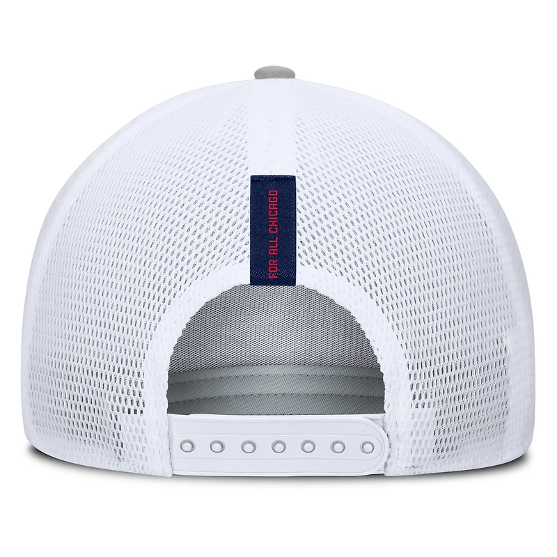 Casquette ajustable Fanatics pour homme, gris chiné, Chicago Fire, à bloc bas