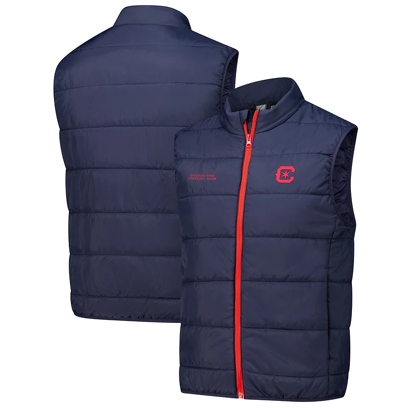 Gilet rembourré entièrement zippé Chicago Fire bleu marine pour homme