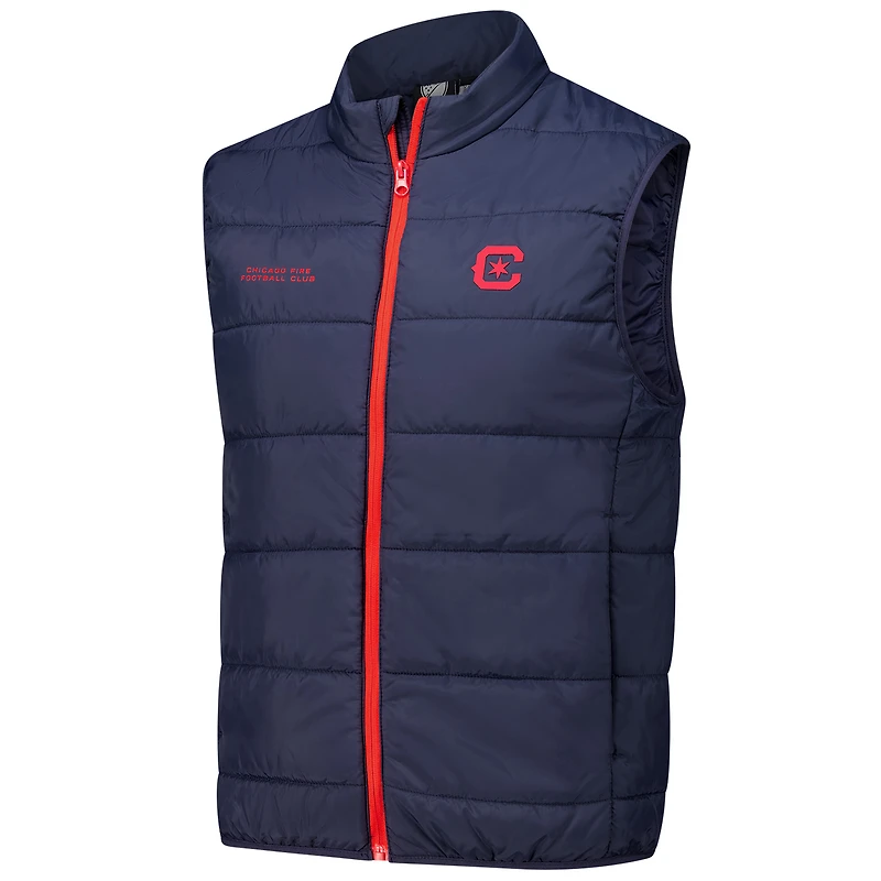 Gilet rembourré entièrement zippé Chicago Fire bleu marine pour homme