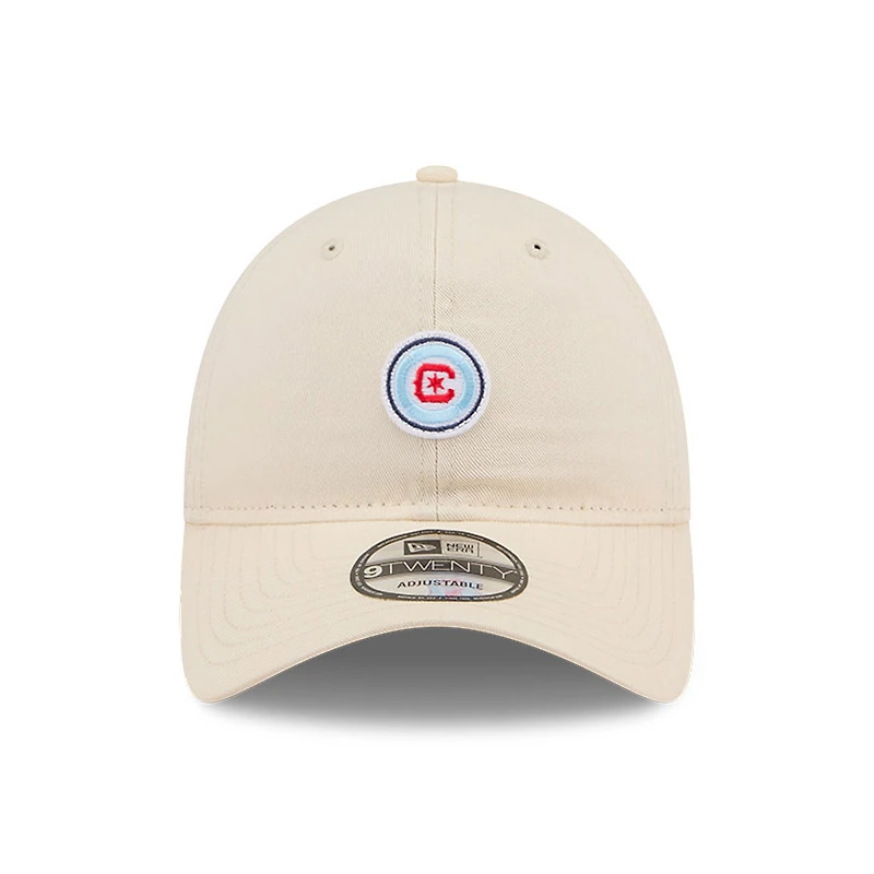 Casquette ajustable New Era beige Chicago Fire Micro Team Logo 9TWENTY pour homme