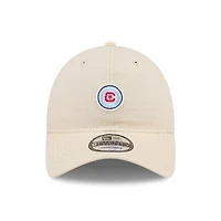 Casquette ajustable New Era beige Chicago Fire Micro Team Logo 9TWENTY pour homme