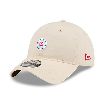 Casquette ajustable New Era beige Chicago Fire Micro Team Logo 9TWENTY pour homme