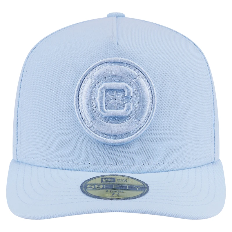 Men's New Era Light Blue Chicago Fire Color Pack A-Frame 59FIFTY Fitted Hat