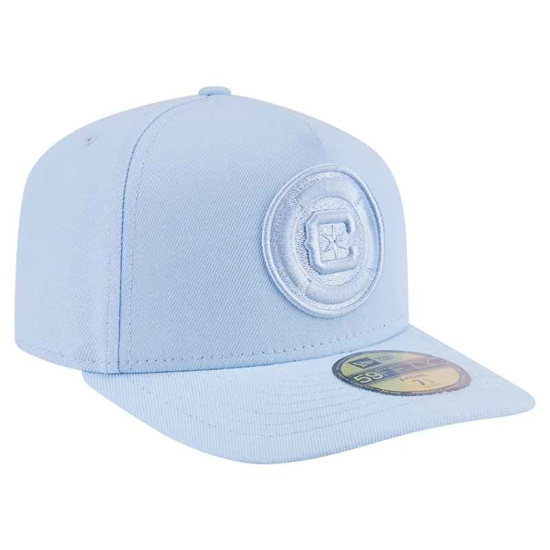 Men's New Era Light Blue Chicago Fire Color Pack A-Frame 59FIFTY Fitted Hat