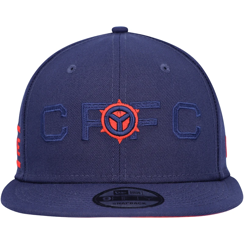 Men's New Era Navy Chicago Fire Kick Off 9FIFTY Snapback Hat