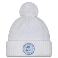 Men's New Era  White Chicago Fire 2025 Jersey Hook Cuffed Knit Hat with Pom