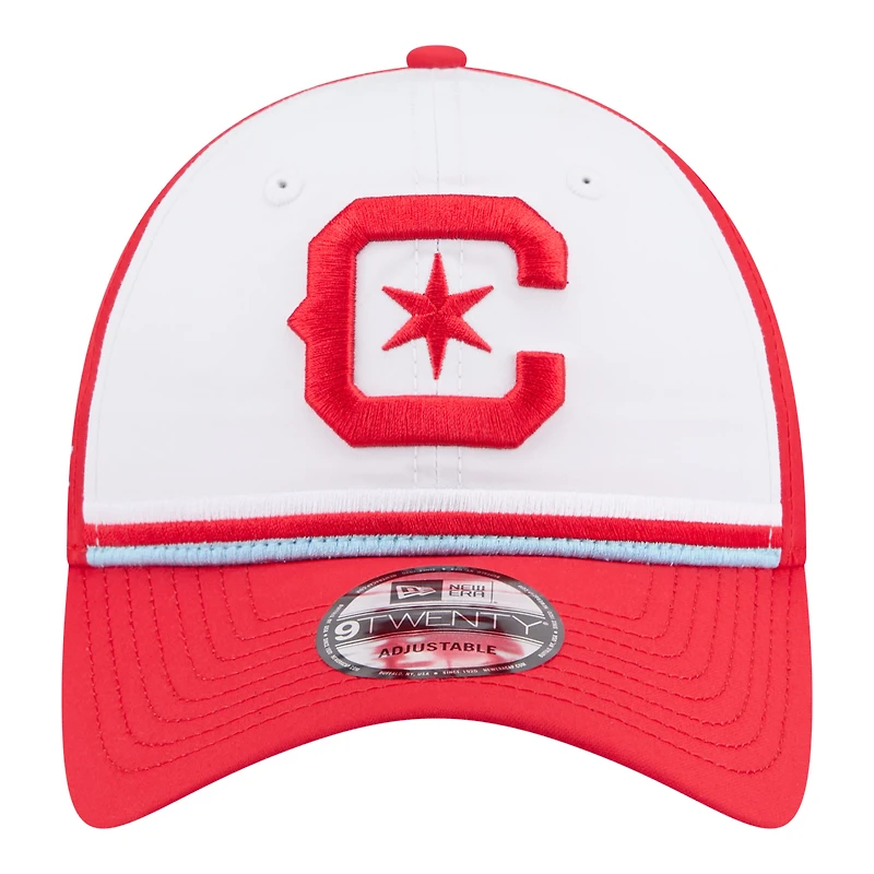 Casquette ajustable New Era blanche Chicago Fire 2026 Jersey Hook 9TWENTY pour homme