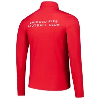 Men's Red Chicago Fire AOP Half-Zip Pullover Top