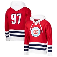 Men's Red Chicago Fire  Jersey Hook Hockey Pullover Hoodie