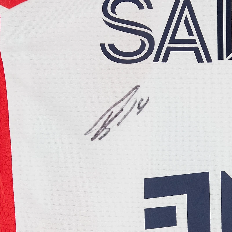 Tobias Salquist Chicago Fire Autographed Match-Used #14 White adidas Jersey from the 2024 MLS Season - Size L