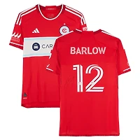 Tom Barlow Chicago Fire Autographed Match-Used #12 Red adidas Jersey from the 2024 MLS Season - Size L