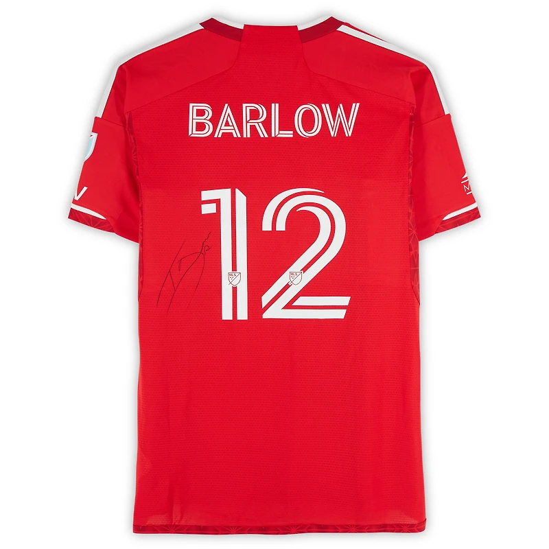 Tom Barlow Chicago Fire Autographed Match-Used #12 Red adidas Jersey from the 2024 MLS Season - Size L