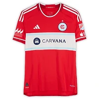 Tom Barlow Chicago Fire Autographed Match-Used #12 Red adidas Jersey from the 2024 MLS Season - Size L