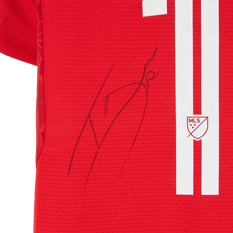 Tom Barlow Chicago Fire Autographed Match-Used #12 Red adidas Jersey from the 2024 MLS Season - Size L