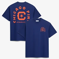 Unisex Live Breathe Futbol  Navy Chicago Fire Tunnel T-Shirt