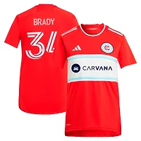 Maillot de joueur adidas Chris Brady Chicago Fire 2024 Return To Red Replica pour femme, rouge