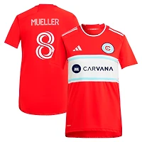 Maillot de joueur réplique adidas Chris Mueller rouge Chicago Fire 2024 Return To Red pour femme