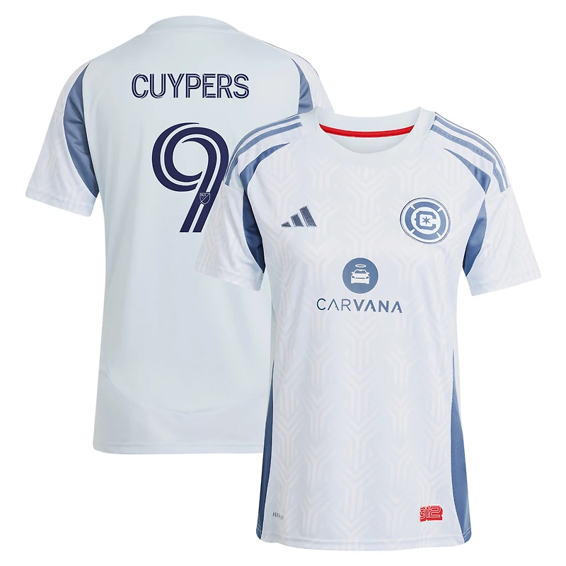 Women's adidas Hugo Cuypers Light Blue Chicago Fire 2025 The Municipal Kit Replica Player Jersey