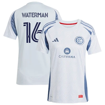 Maillot réplique adidas Joel Waterman bleu clair Chicago Fire 2025 « The Municipal Kit » pour femme