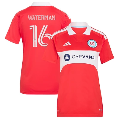Women's adidas Joel Waterman Red Chicago Fire 2026 Forever Replica Jersey