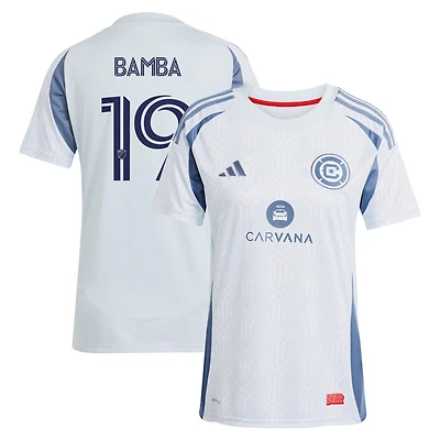 Women's adidas Jonathan Bamba Light Blue Chicago Fire 2025 The Municipal Kit Replica Player Jersey