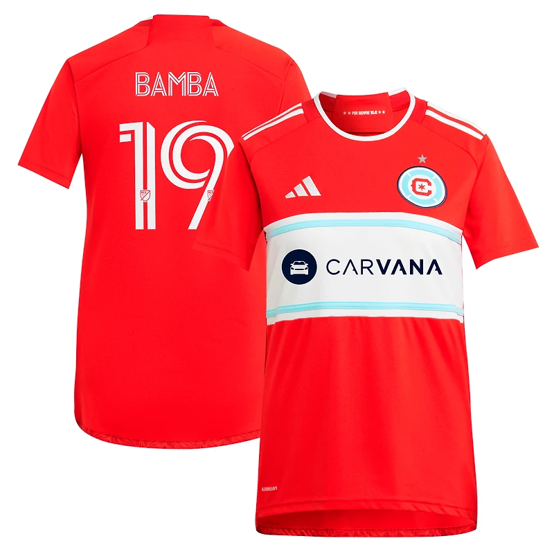 Women's adidas Jonathan Bamba Red Chicago Fire 2024 Return To Replica Player Jersey