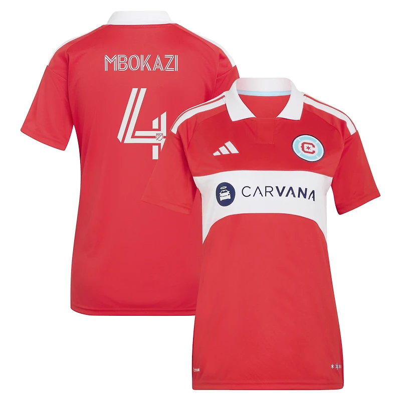 Maillot réplique adidas Mbekezeli Mbokazi rouge Chicago Fire 2026 Forever Red pour femme