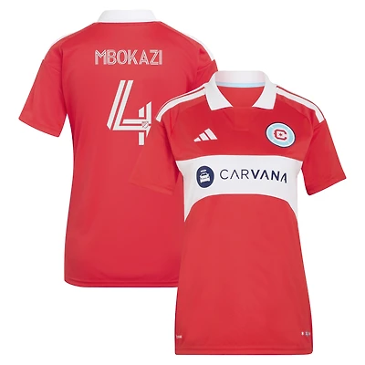 Maillot réplique adidas Mbekezeli Mbokazi rouge Chicago Fire 2026 Forever Red pour femme