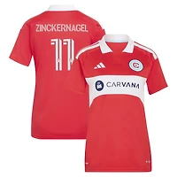 Women's adidas Philip Zinckernagel Red Chicago Fire 2026 Forever Replica Jersey