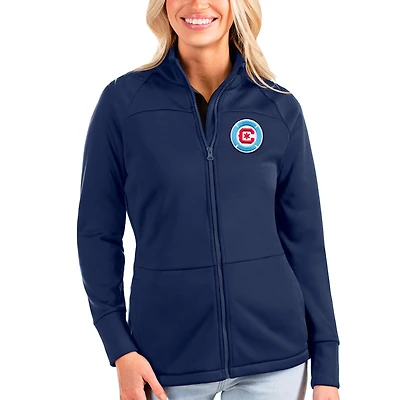 Veste de golf zippée intégrale Antigua Navy Chicago Fire Links pour femme