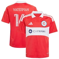 Youth adidas Joel Waterman Red Chicago Fire 2026 Forever Replica Jersey