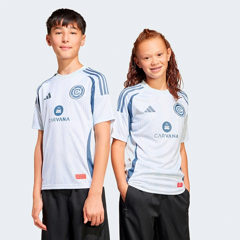 Maillot réplique du kit municipal pour jeunes adidas Chicago Fire 2025 bleu clair