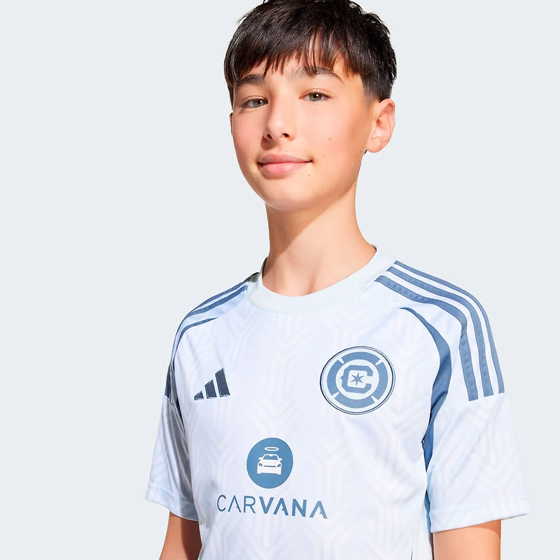Maillot réplique du kit municipal pour jeunes adidas Chicago Fire 2025 bleu clair