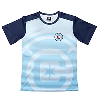 T-shirt bleu Chicago Fire Club pour jeunes, design sportif, Suède