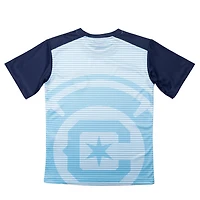 T-shirt bleu Chicago Fire Club pour jeunes, design sportif, Suède