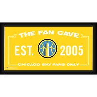 Collage encadré de 10" x 20" de Fan Cave de Chicago Sky