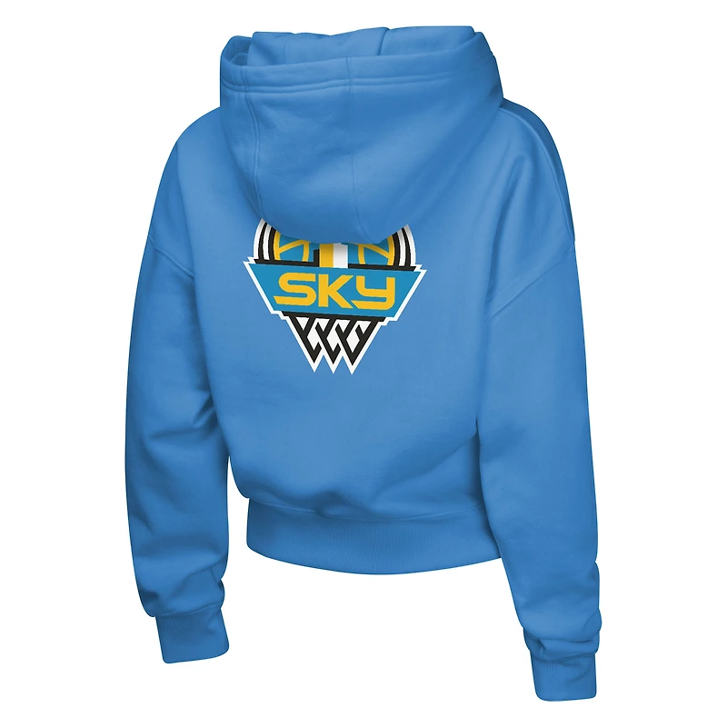 Girls Youth  Light Blue Chicago Sky Top Closer Fashion Pullover Hoodie