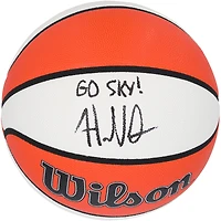 Ballon de basket-ball intérieur/extérieur Wilson Authentic Series dédicacé par Hailey Van Lith Chicago Sky avec inscription « Go Sky ! »