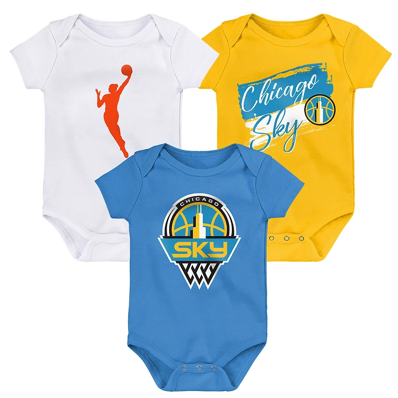 Infant Outerstuff Chicago Sky Destiny 3-Piece Creeper Set