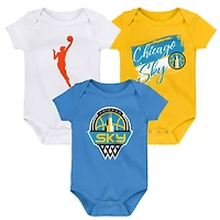 Infant Outerstuff Chicago Sky Destiny 3-Piece Creeper Set