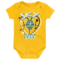 Infant Outerstuff  Chicago Sky Slide Home 3-Piece Creeper Set