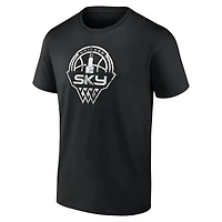 Men's  Black Chicago Sky Marble Logo T-Shirt