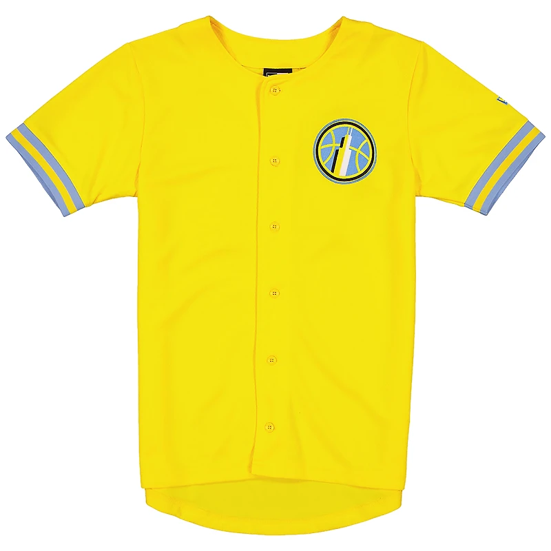 Maillot de baseball New Era jaune Chicago Sky pour homme, édition spéciale repêchage WNBA 2026.