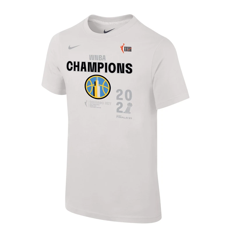 T-shirt Nike blanc pour homme Chicago Sky, champion des finales WNBA 2021