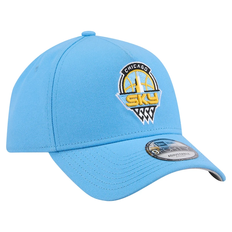 Casquette ajustable unisexe New Era bleu clair Chicago Sky Core Logo A-Frame 9FORTY