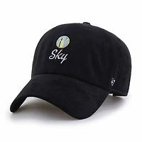 Unisex '47  Black Chicago Sky Spirited Velour Clean Up Adjustable Hat